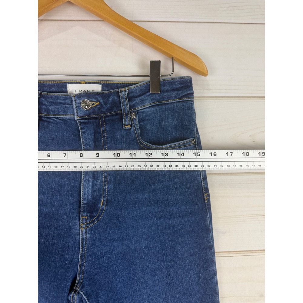 FRAME The Pencil Jeans Womens 28 High Rise Straight Leg Denim Dark Wash - Picture 5 of 9